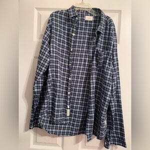 7 Diamonds plaid long sleeve button up